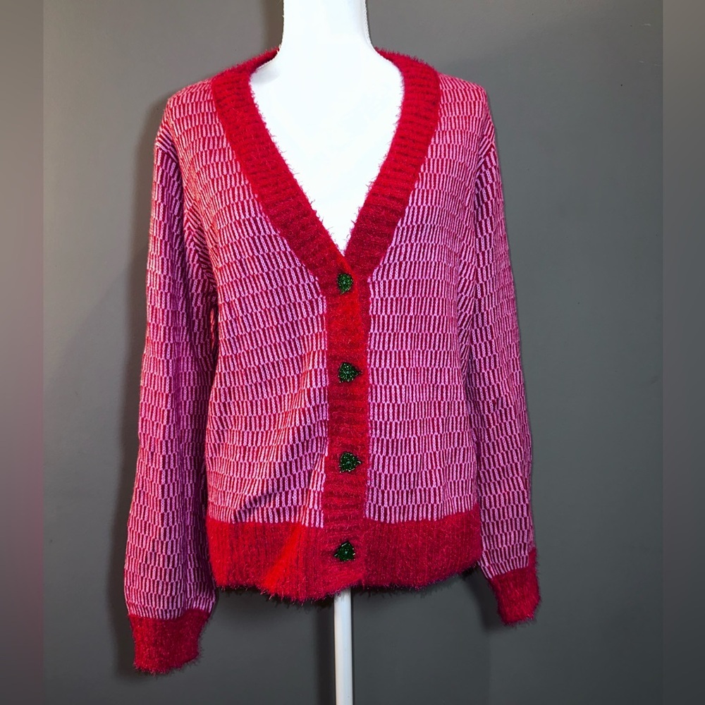 32 Degrees Red and Pink Women's Cardigan